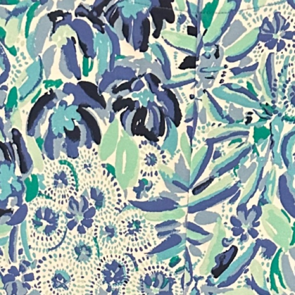 Lilly Pulitzer Blue & Green Floral Midi Dress - Picture 4 of 5